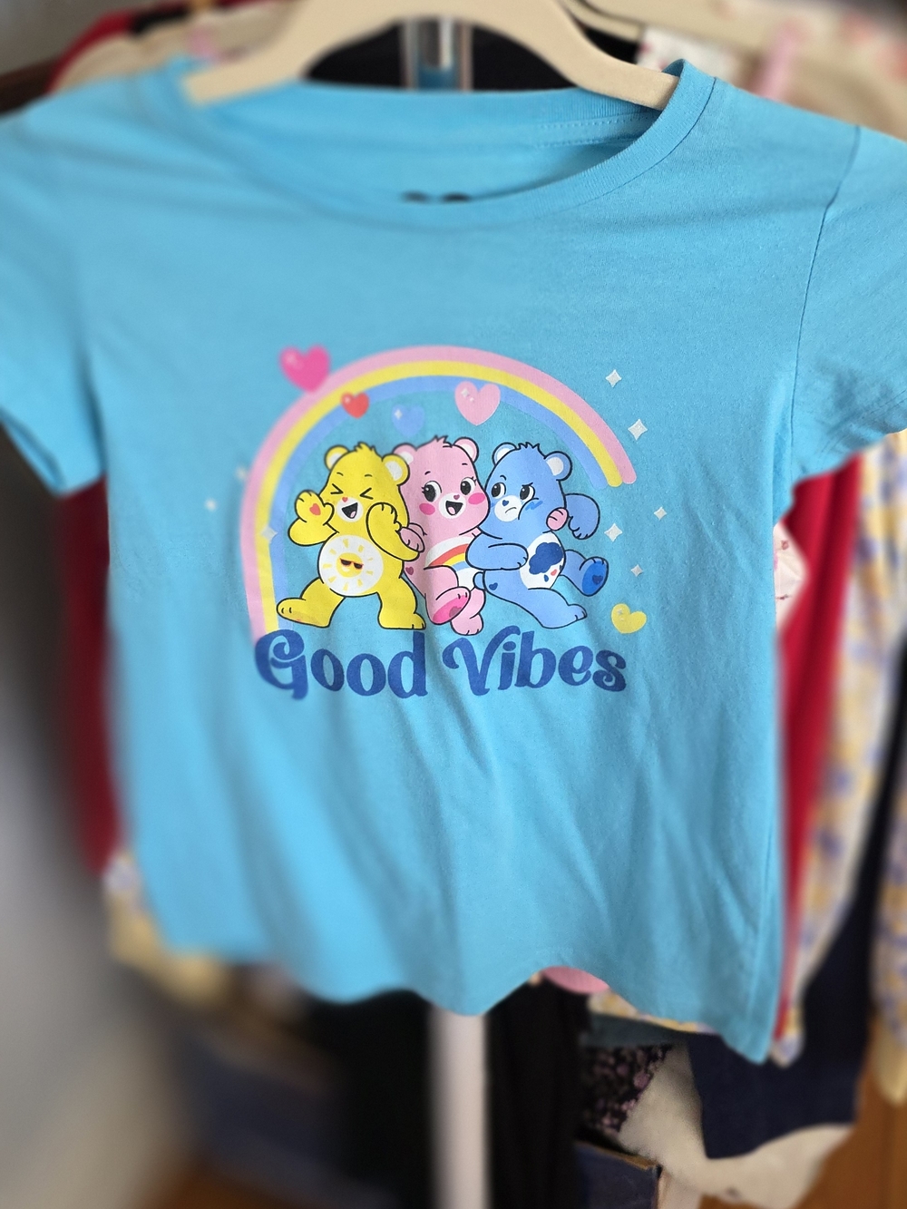 Care Bears Turquoise 'Good Vibes' Graphic Tee